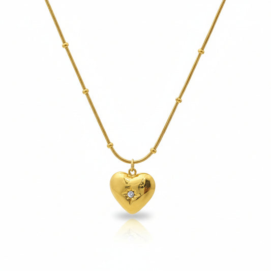 Heartlight – Gold Heart Pendant Necklace