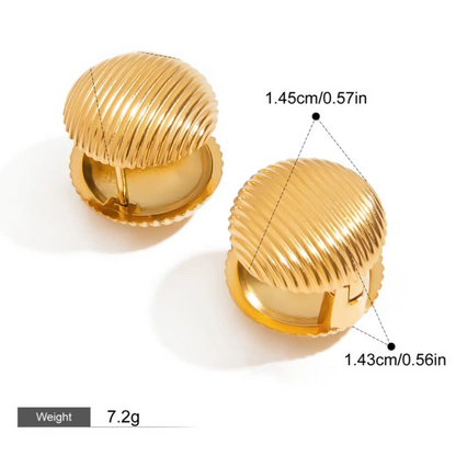 Retro Rippled Studs