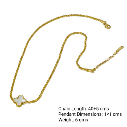Pearl Clover Whisper Necklace