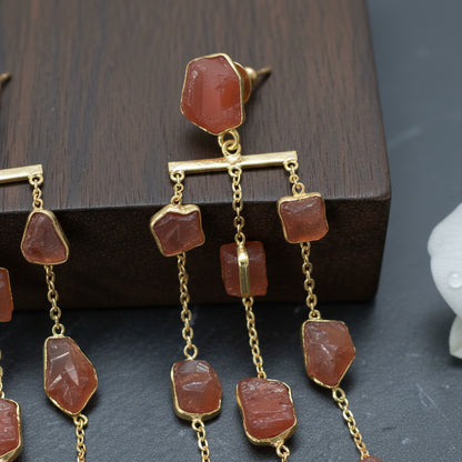 Aarvi Amazonite Cascade Earrings