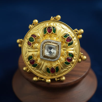 Tanjore Royale Kundan Statement Ring