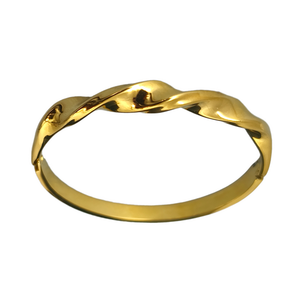 Golden Wave Twist Bracelet