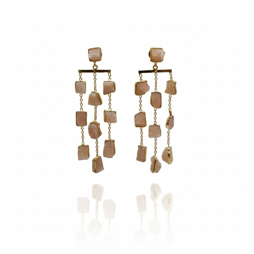 Aarvi Amazonite Cascade Earrings