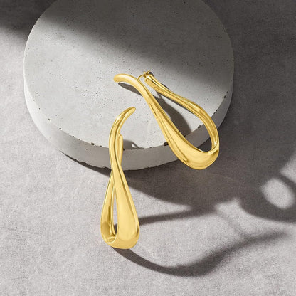 Lustre Curve Drop Earrings
