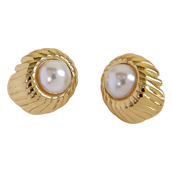 Vintage Pearl Swirl Earrings