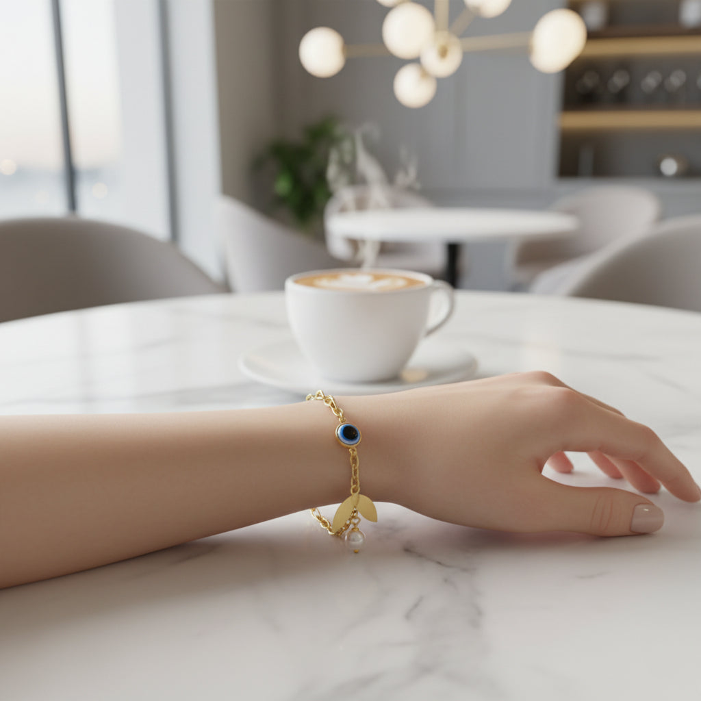 Nazar Nivaari – Evil Eye Link Chain Bracelet