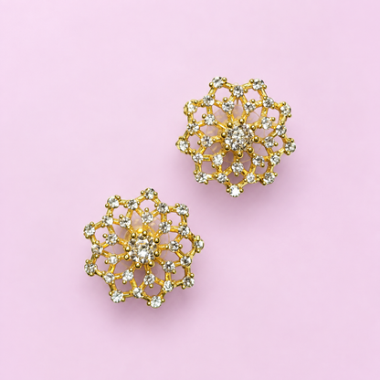 Suryamukhi Sunburst Floral Pendant Set with Matching Studs
