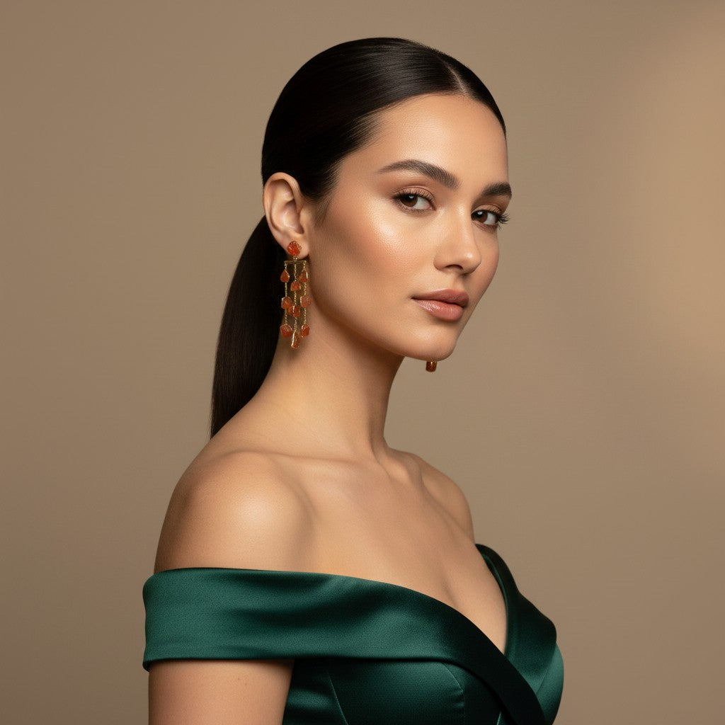 Aarvi Amazonite Cascade Earrings