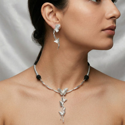 Whispering Vines Silver-Plated Necklace Set