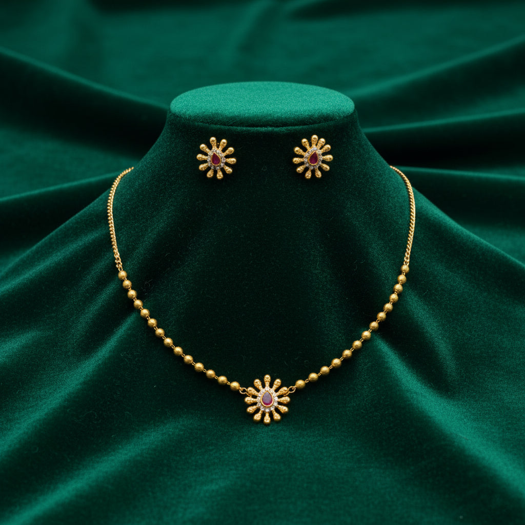 Surya Mala Sunburst Necklace Set