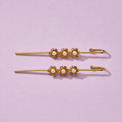 Perline Pearl Ear Crawler Cuff Earrings