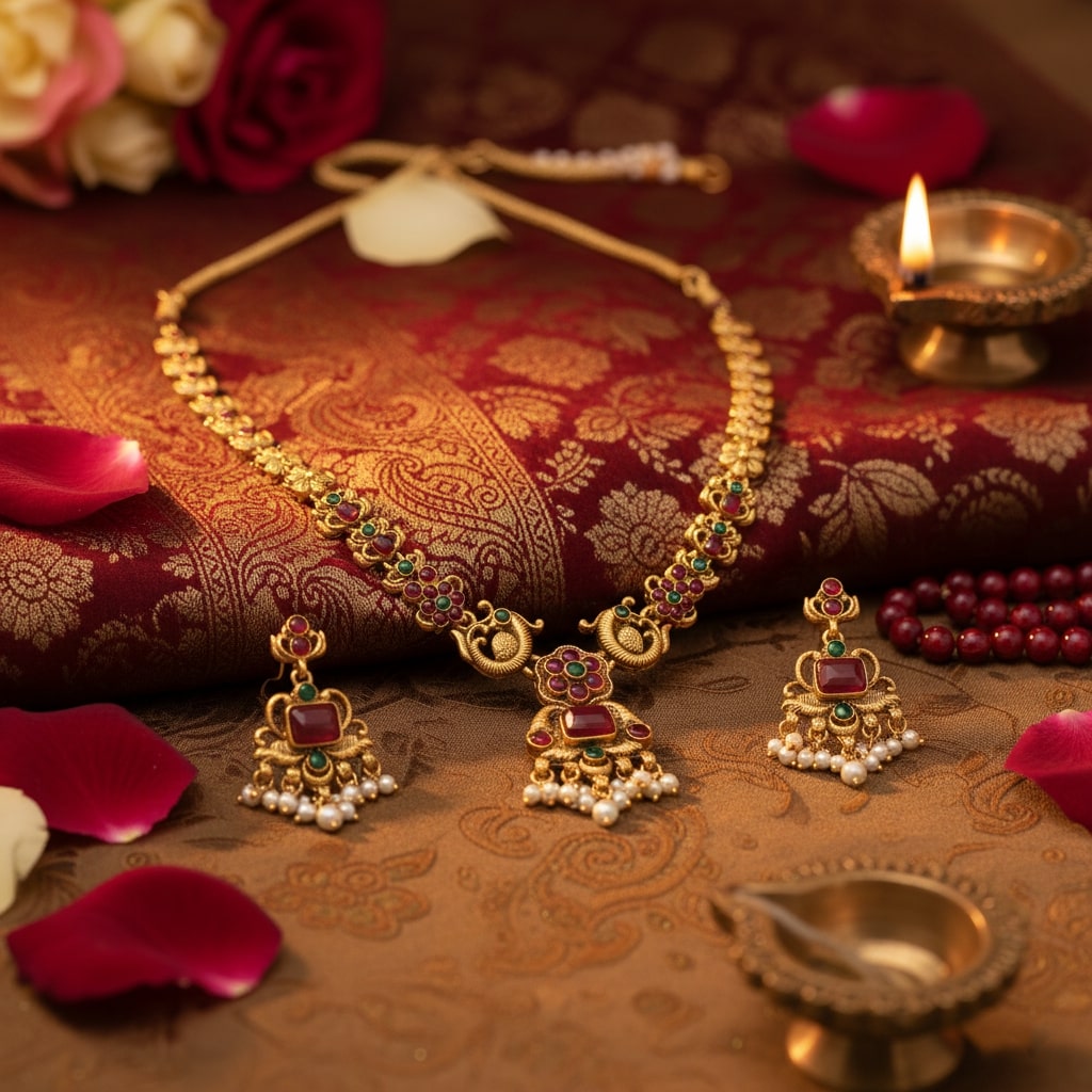 Padmashree Kundan Bloom Necklace Set