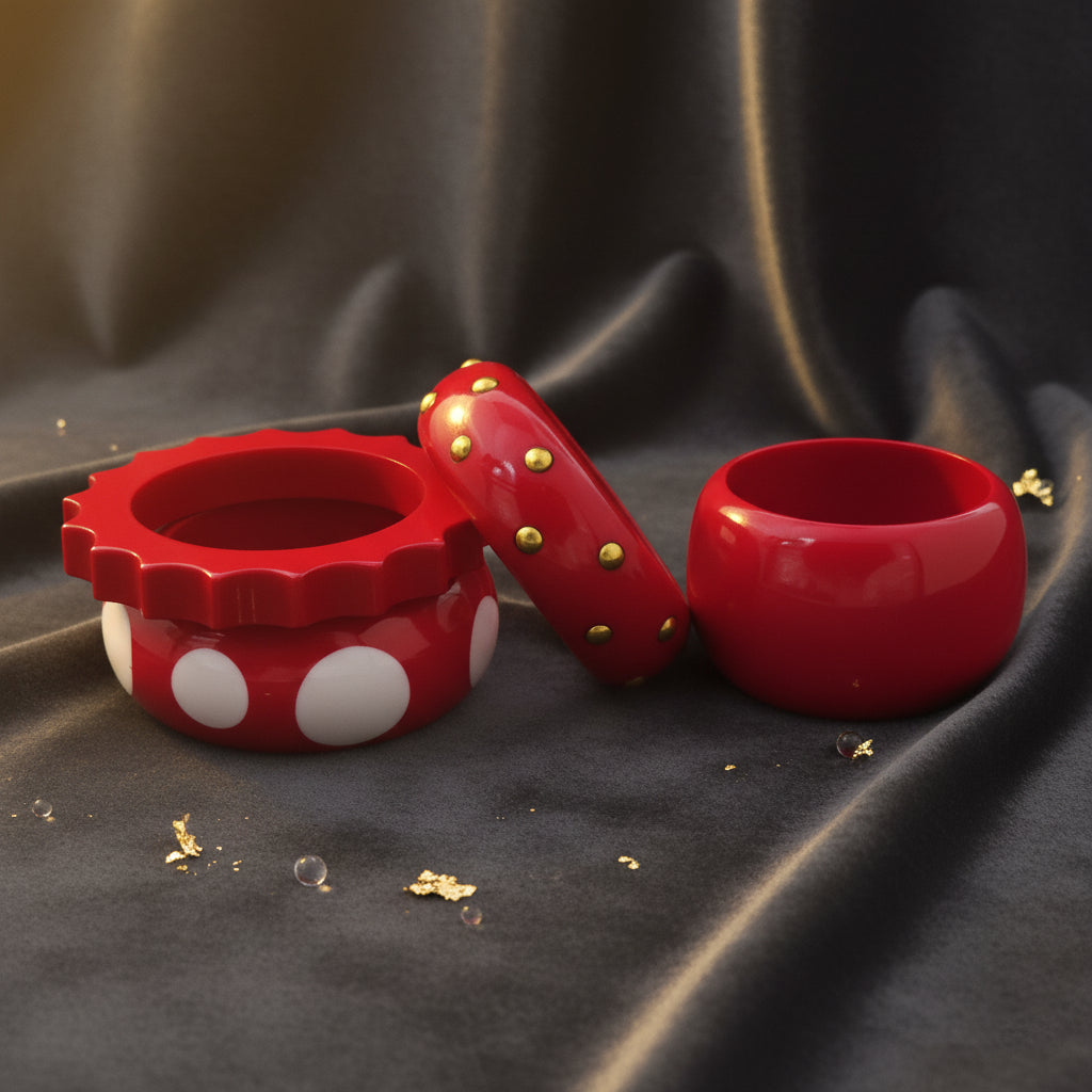 Pop Parade – Resin Bangle Stack (Set of 4) (Size 2.4-2.8)