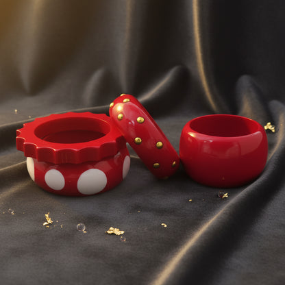 Pop Parade – Resin Bangle Stack (Set of 4) (Size 2.4-2.8)