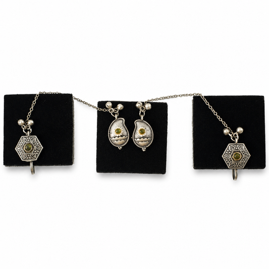 Oxidised Brass Ear Cuff with Chain – Mango Design