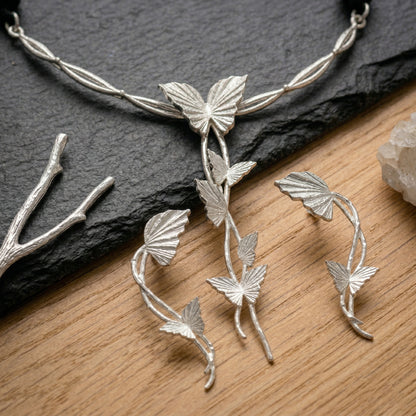 Whispering Vines Silver-Plated Necklace Set