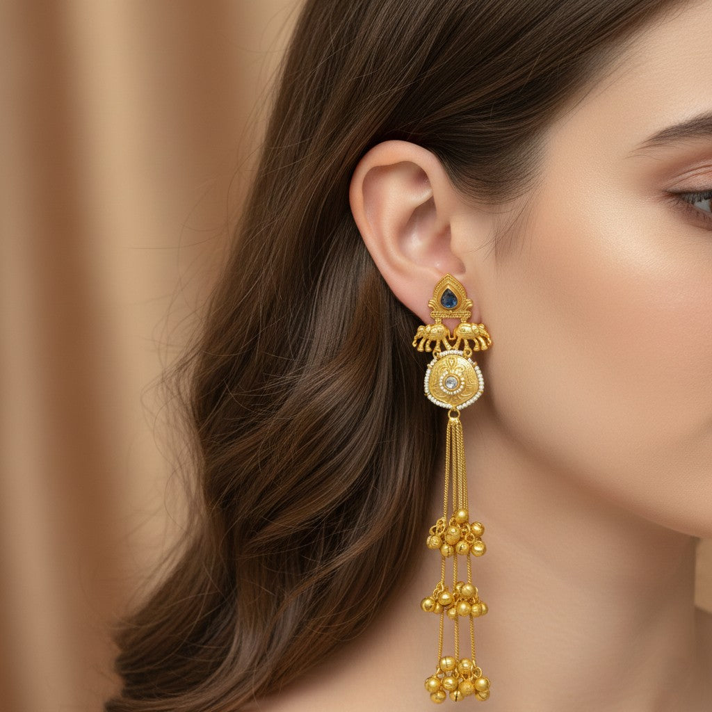 Devika Heritage Tassel Kashmiri Earring