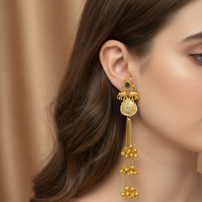 Devika Heritage Tassel Kashmiri Earring