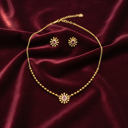 Surya Mala Sunburst Necklace Set