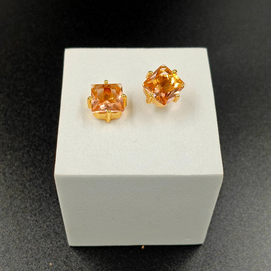 Citrine Spark Studs