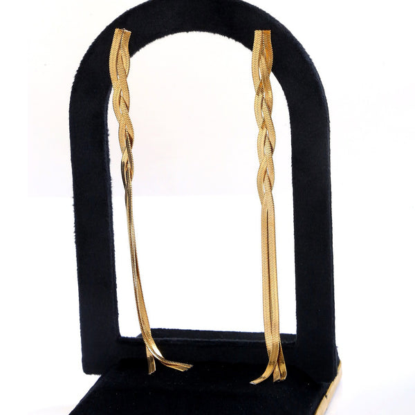 Golden Braid Duster Earrings