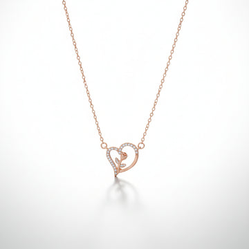 Heart Whisper – Rose Gold Love Pendant Necklace