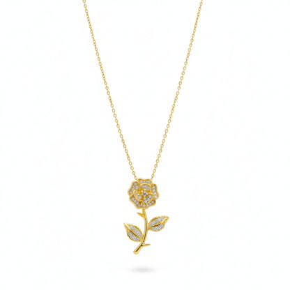 Rose Reverie – Crystal Bloom Necklace